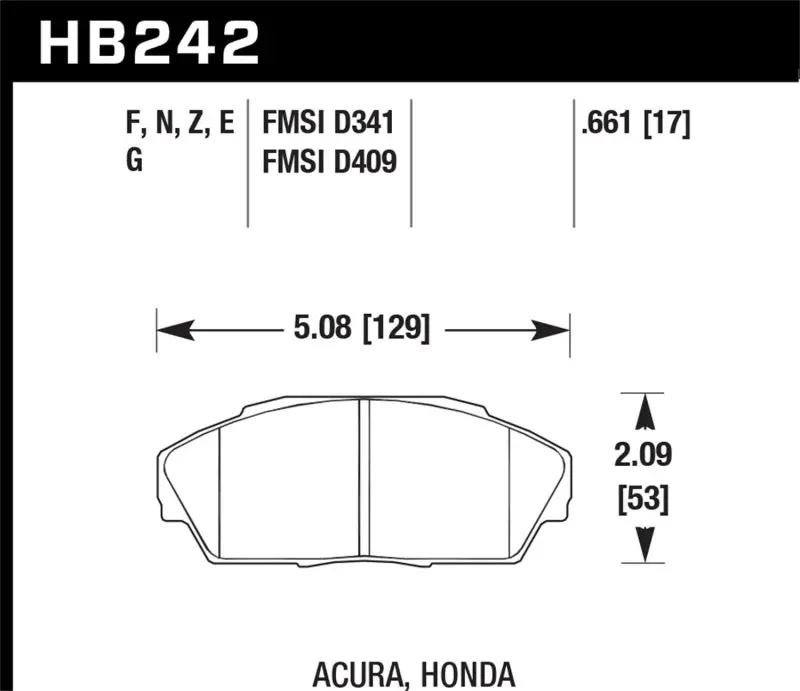 Hawk Performance Hp+ High-Performance Street Brake Pads 1