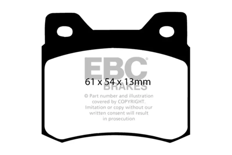 Ebc 84-86 Mercedes-Benz 190/190E 2.3 Greenstuff Rear Brake Pads 1