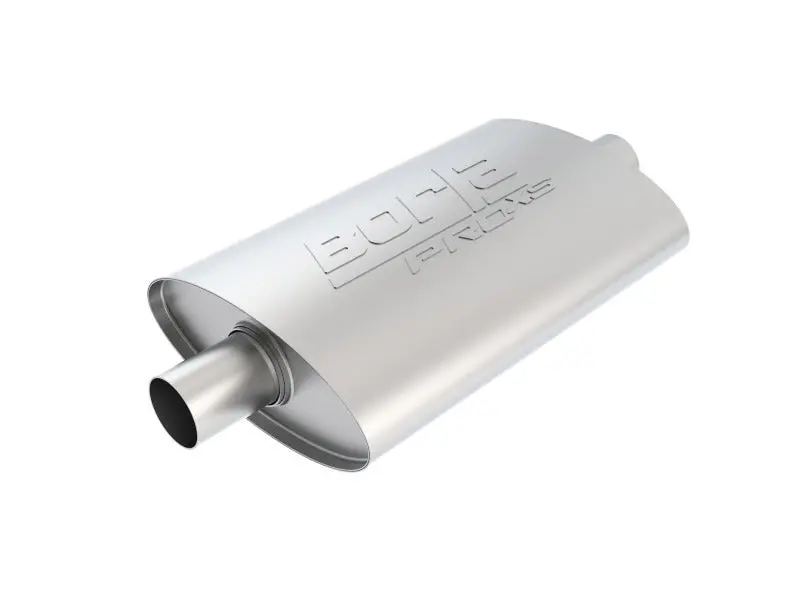 Borla Pro-Xs 2Inch, 2Inch, 14Inch X 9-1/2Inch X 4Inch Oval Cen/Cen W/O Notch Turbo Muffler 1