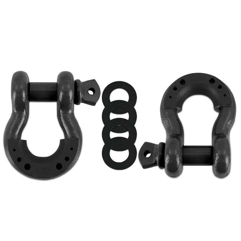 Borne Off-Road 3/4 Steel D-Ring Shackle Set 2 Pieces - Gun Metal 1