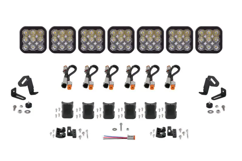 Diode Dynamics Ss5 Sport Universal Crosslink 7-Pod Lightbar - White Driving 1
