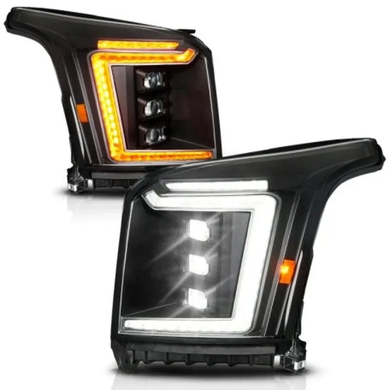 Anzo 15-20 Gmc Yukon (Incl Xl - Factory Halogen Models) Full Led Proj Headlights Black - Pass. Side 1