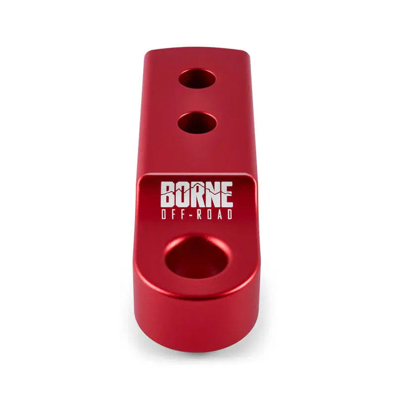 Borne Off-Road Cnc Hitch Receiver Shackle 2In Red 1