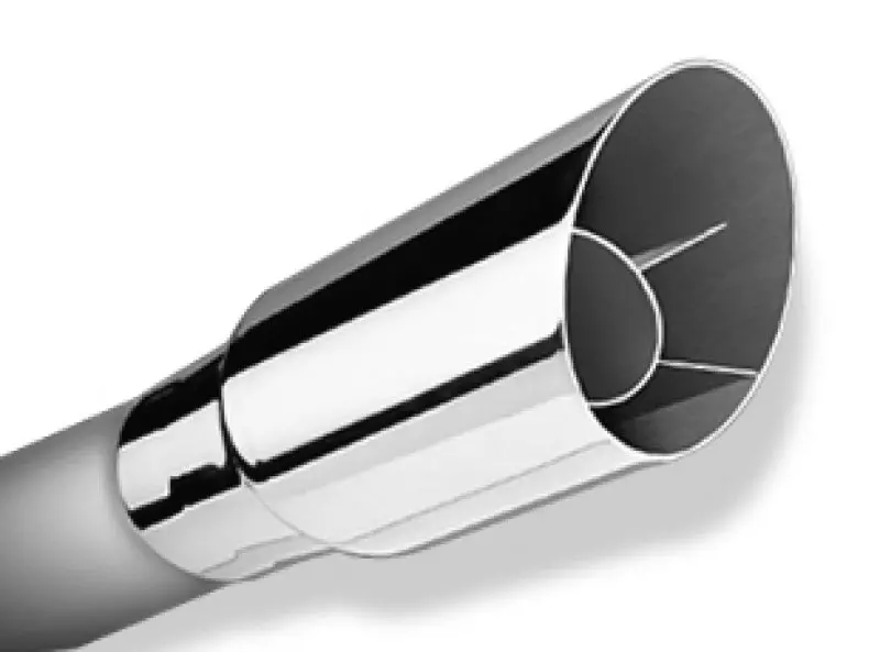 Borla Universal Polished Tip Single Round Angle-Cut (Inlet 3In. Outlet 3 1/2In) *No Returns* 1