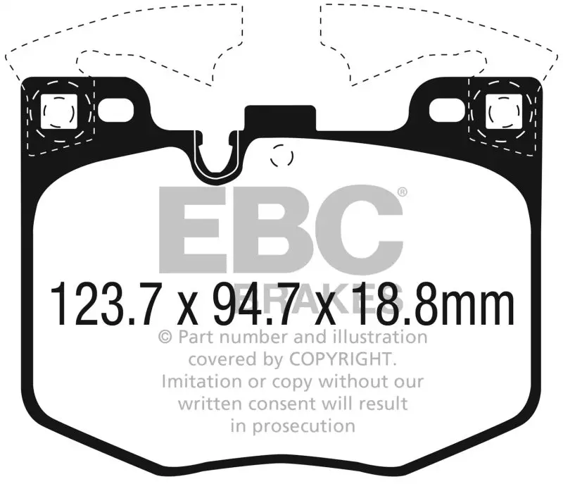 Ebc 2017+ Bmw 530 2.0L Turbo (G30) Greenstuff Front Brake Pads 2