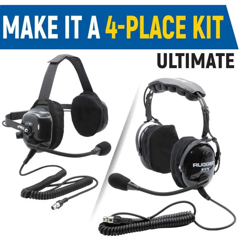 Rugged Radios Rear Seat Expansion Kit W/ Helmet Kits Or Headsets / Ultimate Headset - Behind Head 1