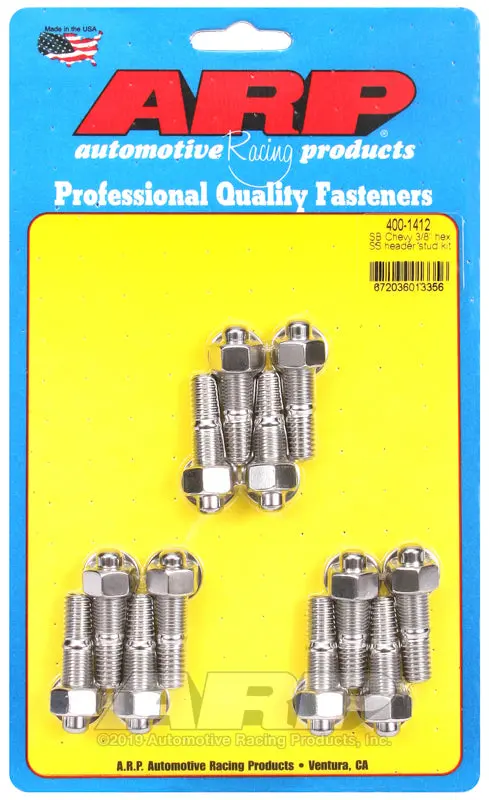 Arp Sb Chevy 3/8 Hex Ss Header Stud Kit 1
