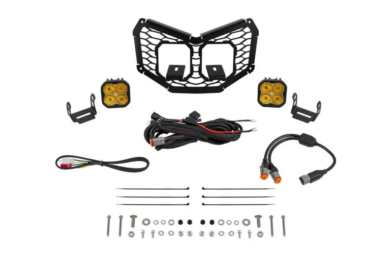 Diode Dynamics 17-24 Can-Am Maverick X3 Stage Series Led Grille Kit - Sport Yellow Fog 1