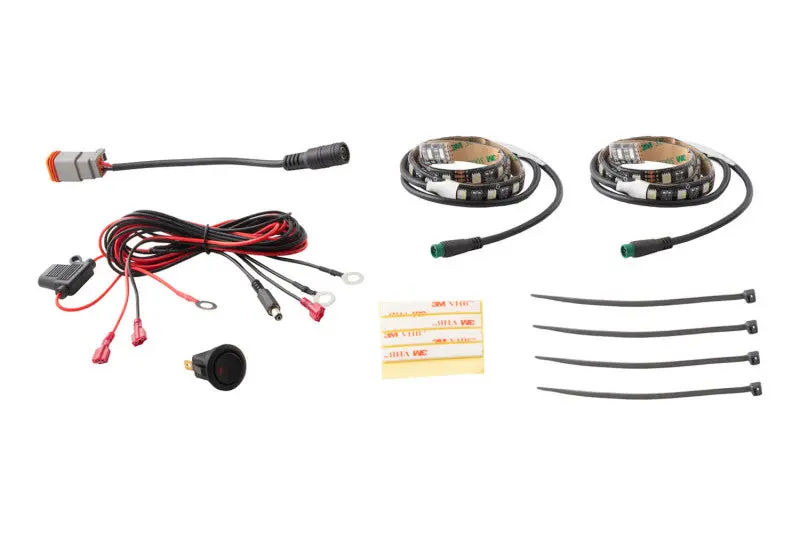 Diode Dynamics Rgbw Grille Strip Kit 2Pc Multicolor 1