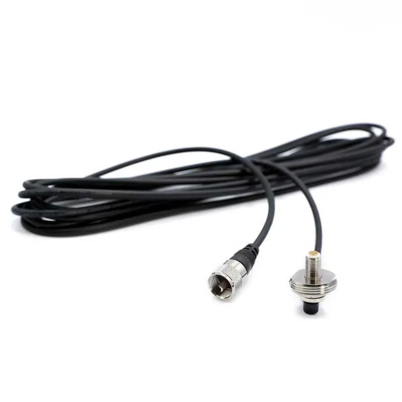 Rugged Radios 17 Ft Antenna Coax Cable With 3/8 Nmo (Tm) Thick Mount 1