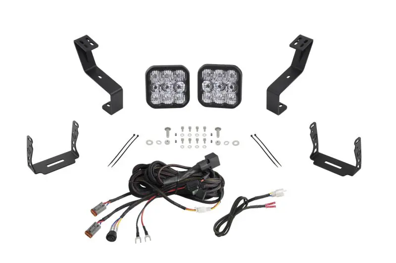 Diode Dynamics Ss5 Bumper Led Pod Light Kit For 2019-Present Ram Sport - White Combo 1