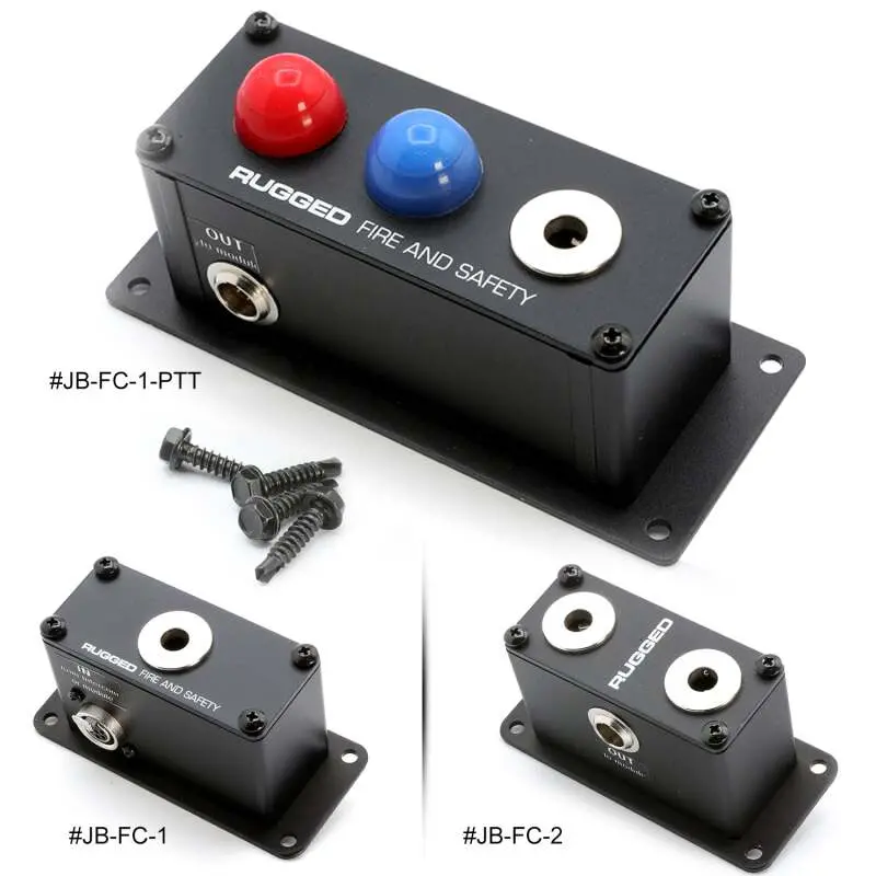 Rugged Radios Jack Box Headset Stations For Rrp800 Fire & Safety Intercoms W/ Dual Ptt 1