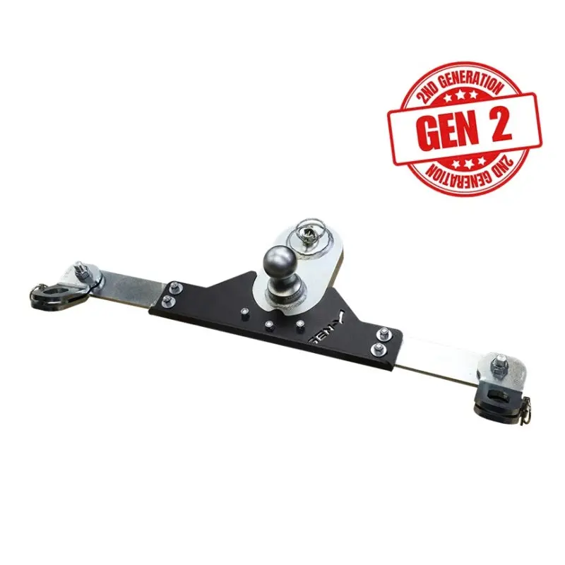 Gen-Y Dodge/Ram Goosepuck Ii 5In Offset Ball Puck Mount & 25K Towing W/Safety Chain Anchors 1