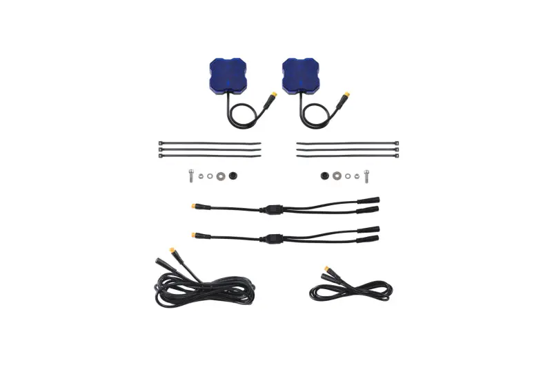 Diode Dynamics Stage Series Single Color Led Rock Light - Blue M8 (2-Pack) 1