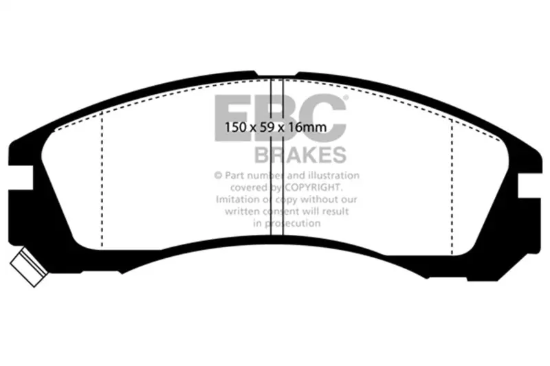 Ebc 98-02 Dodge B150 B1500 Cargo 1500 Van 1/2 Ton Ultimax2 Rear Brake Pads 1