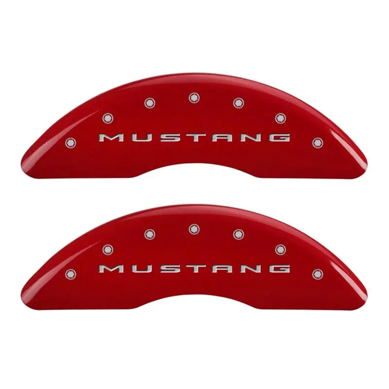 Mgp Engraved Caliper Covers – Front (2015 Mustang), Rear (2015 Mustang), Bar & Pony Red/Silver, Fits 19"+ Wheels 1