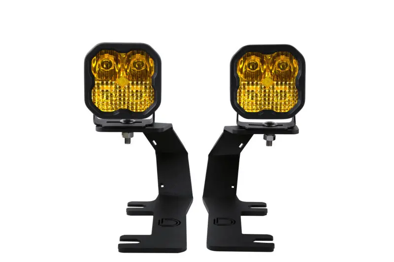 Diode Dynamics 14-19 Silverado/Sierra Ss3 Led Ditch Light Kit - Sport Yellow Combo 1