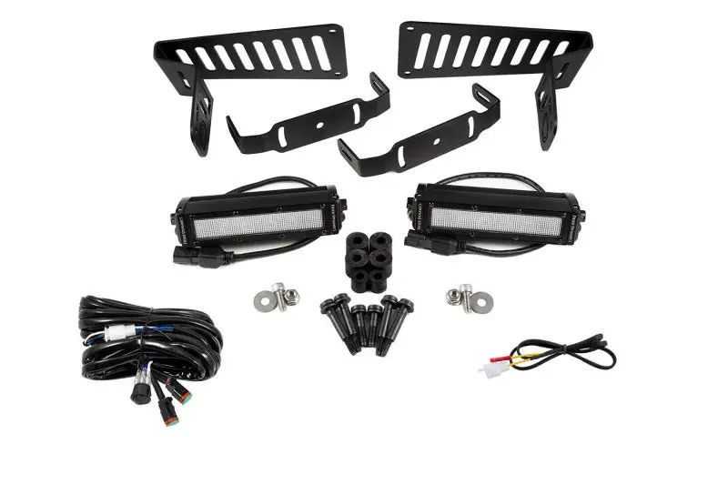 Diode Dynamics 18-21 Jeep Jl Wrangler/Gladiator Ss6 Cowl Led Bracket Kit - White Flood 1