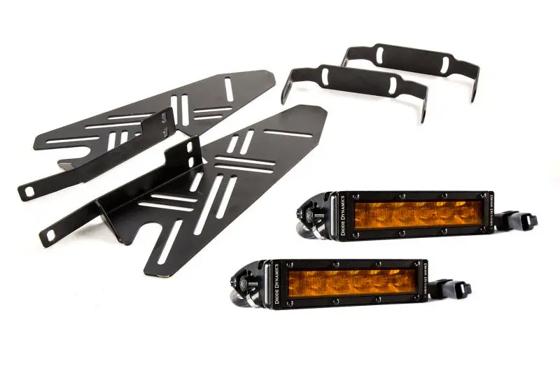 Diode Dynamics 17-19 Ford Raptor Ss Fog Kit Ss 6.0 In - Amber Wide 1