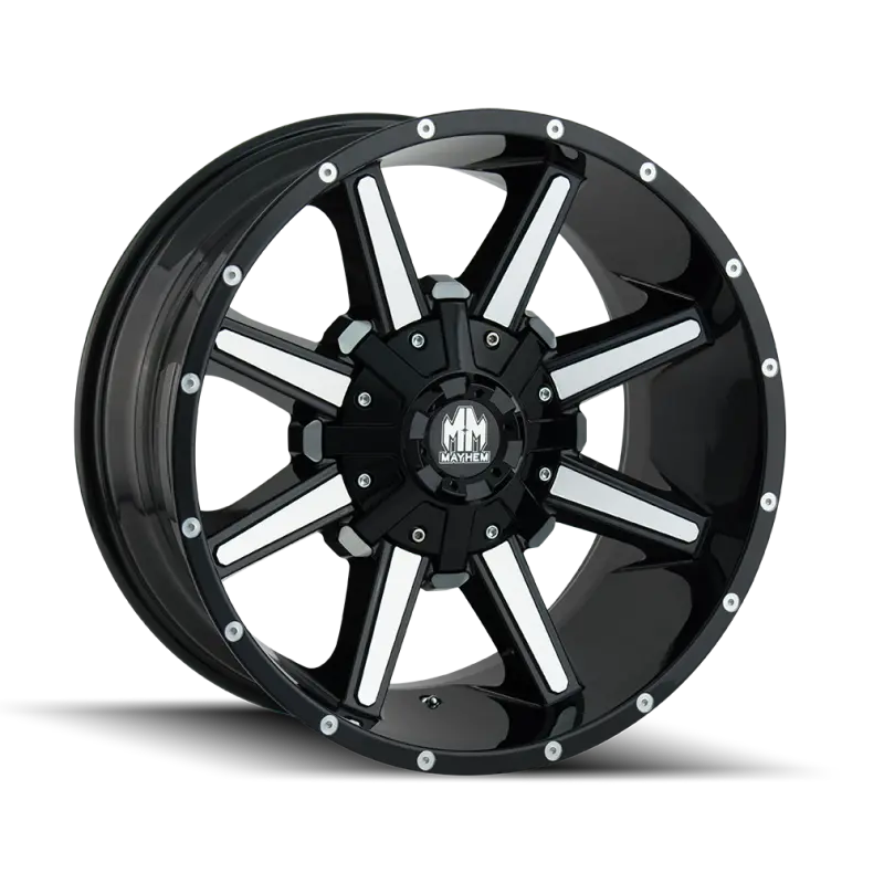 Mayhem Arsenal 18X9 Black/Machined Face Wheel – 5X150 Bolt Pattern, 18Mm Offset, 110Mm Hub Bore 1