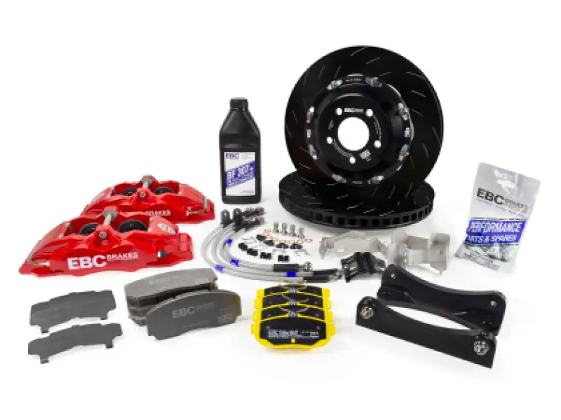 Ebc Racing 04-09 Honda S2000 Ap2 Black Apollo-4 Calipers 330Mm Rotors Front Big Brake Kit 1