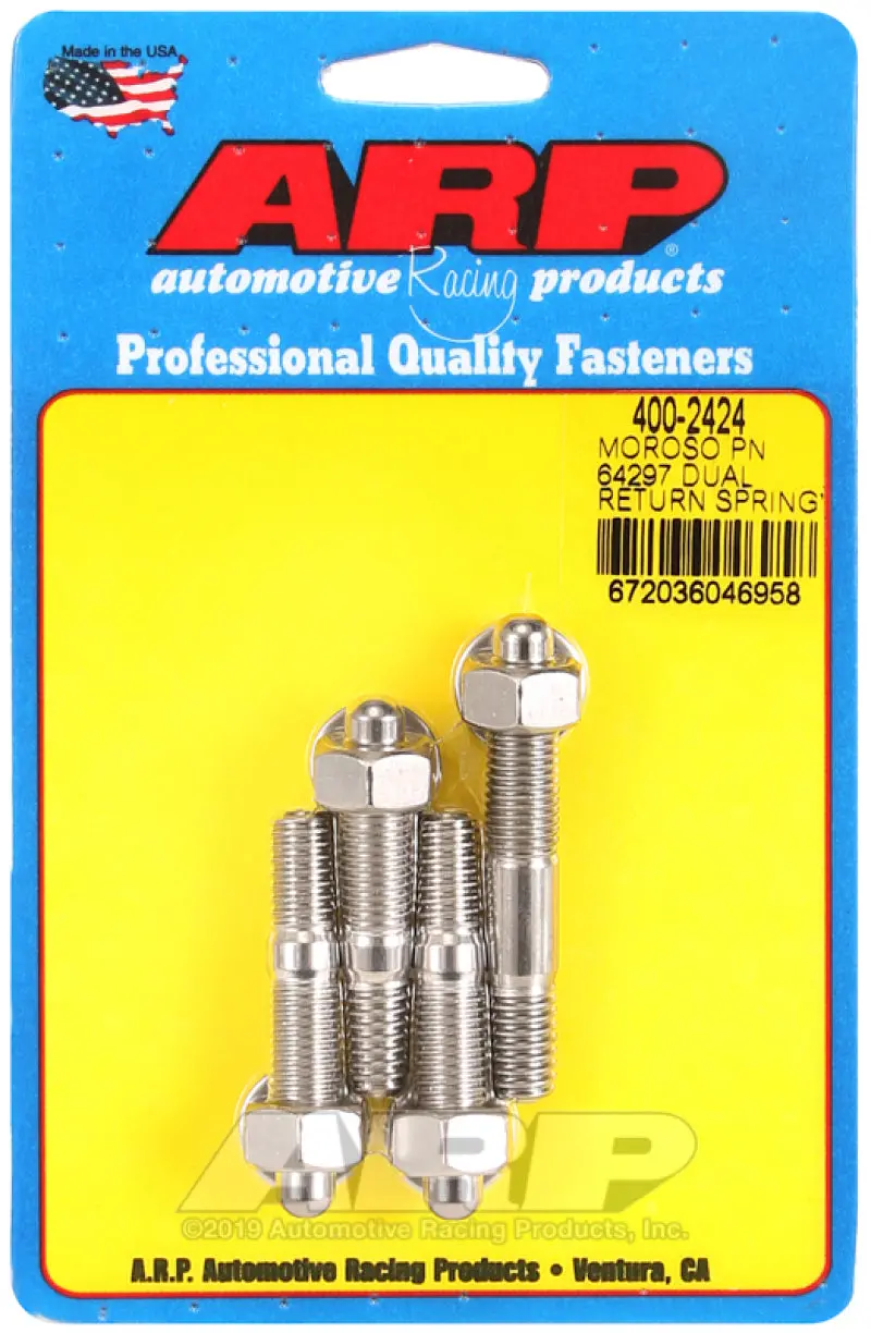 Arp Moroso 64927 Dual Return Spring No Spacer Plate Ss Carb Stud Kit 1