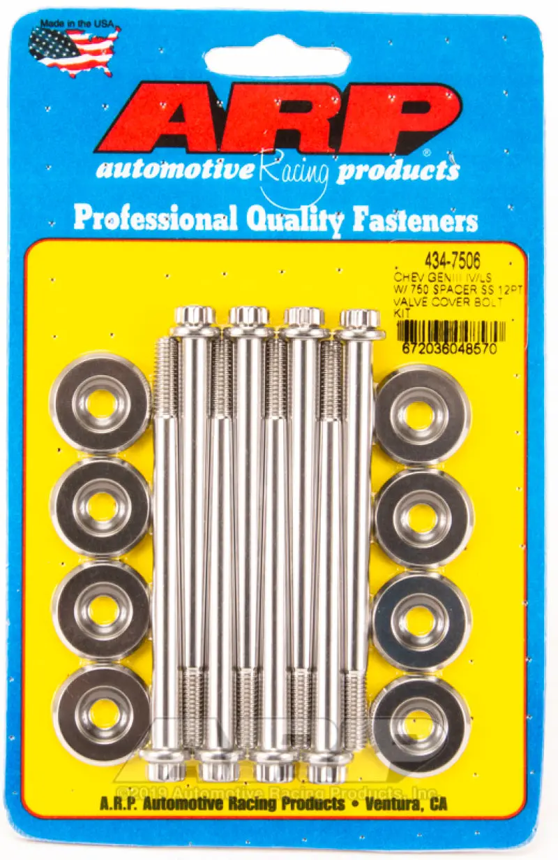 Arp Small Block Chevy Geniii/Iv Ls Series .750 Spacer 12Pt Valve Cover Bolt Kit - Stainless Steel 1