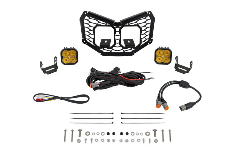 Diode Dynamics 17-24 Can-Am Maverick X3 Stage Series Led Grille Kit - Pro Yellow Fog 1
