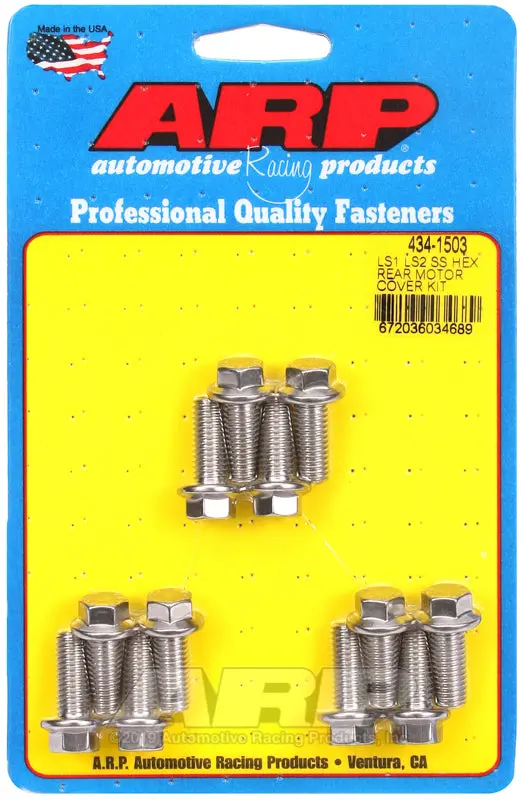 Arp Chevy Ls1 Ls2 Ss Rear Hex Motor Cover Bolt Kit 1