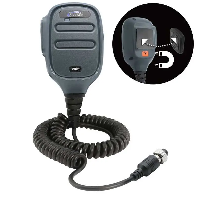 Rugged Radios Hand Mic For Gmr25 Mobile Radio With Scosche Magicmount 1