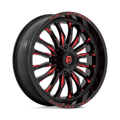 D822 22X7 4X137 G-Blk Mill-Red 13Mm 1