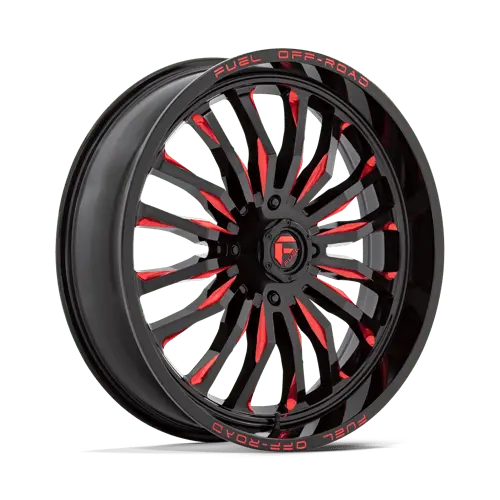 D822 24X7 4X156 G-Blk Mill-Red 13Mm 1