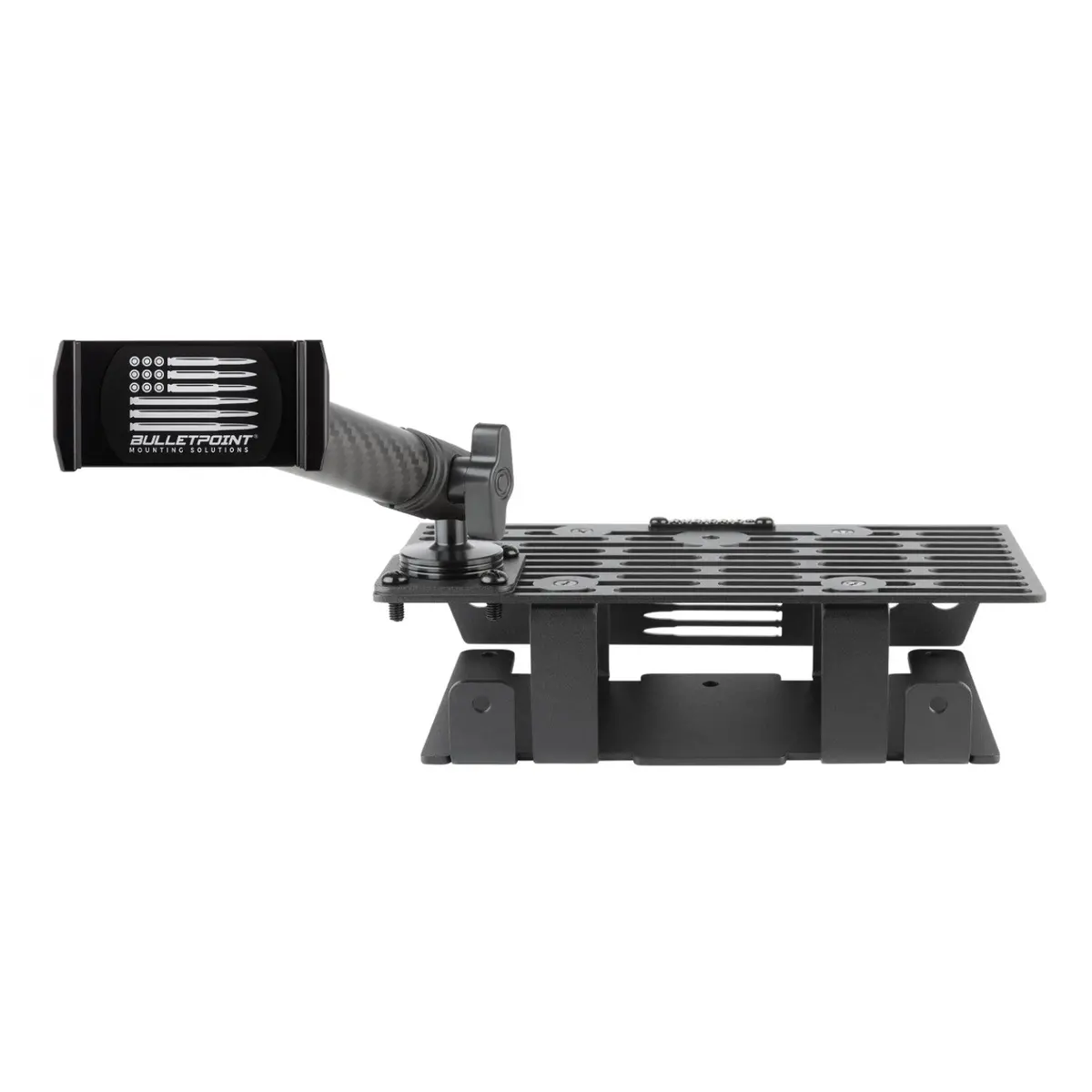 Rubigrid® 2015-2020 Ford F-150 + 2017-2022 F250/F350/450 + 2018-2021 Ford Expedition Dash Mount Phone + Device Holder With Black Arms 1