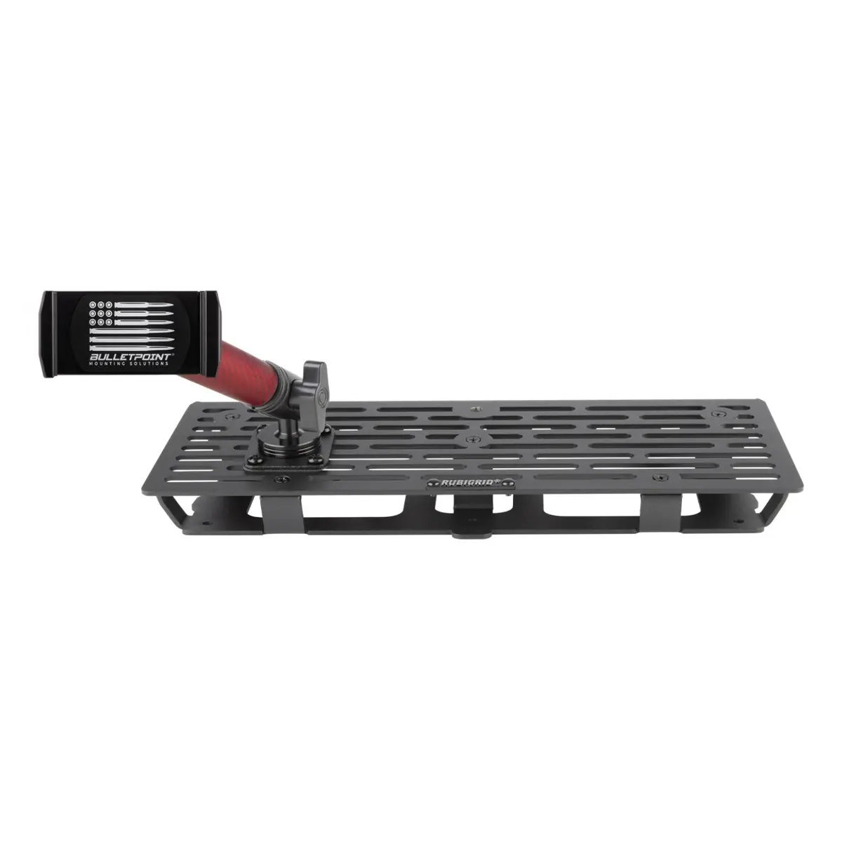 Rubigrid® 2023+ Ford Super Duty Dash Mount Phone + Device Holder With Red Arms 1