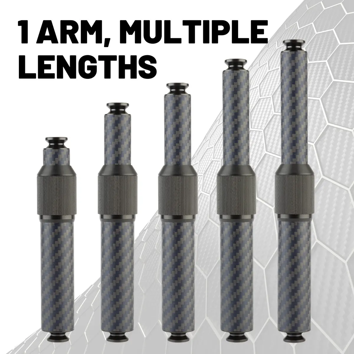 Telescoping Matte Color Carbon Fiber Mounting Arms With 20Mm Connector Ends 9