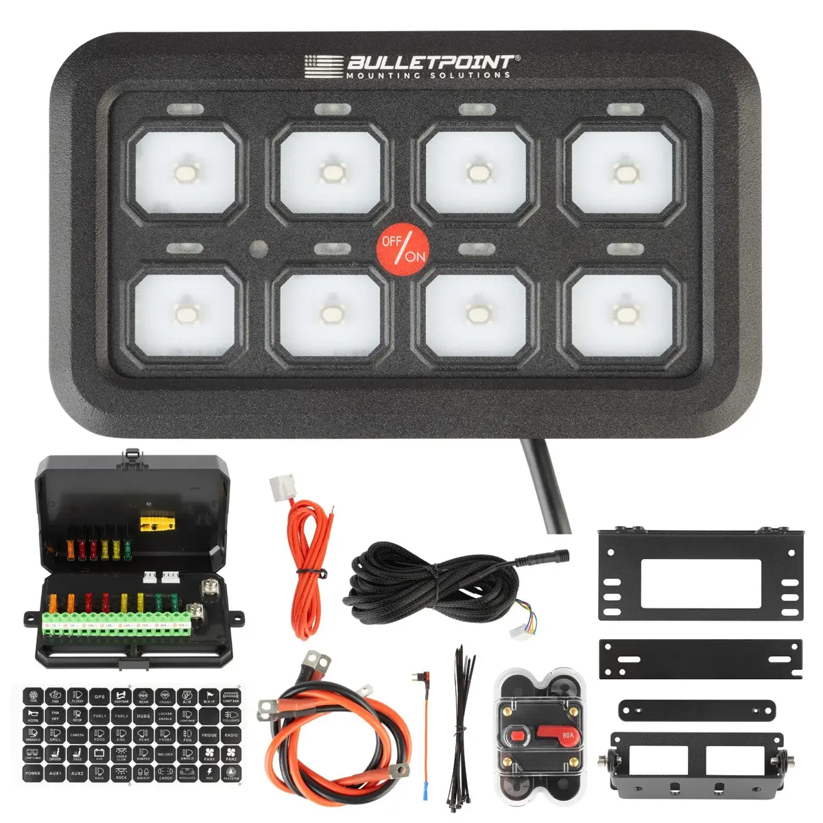 Bulletpoint 8 Gang Electronic Switch Panel - 8 Circuit Relay System For Accessories 1