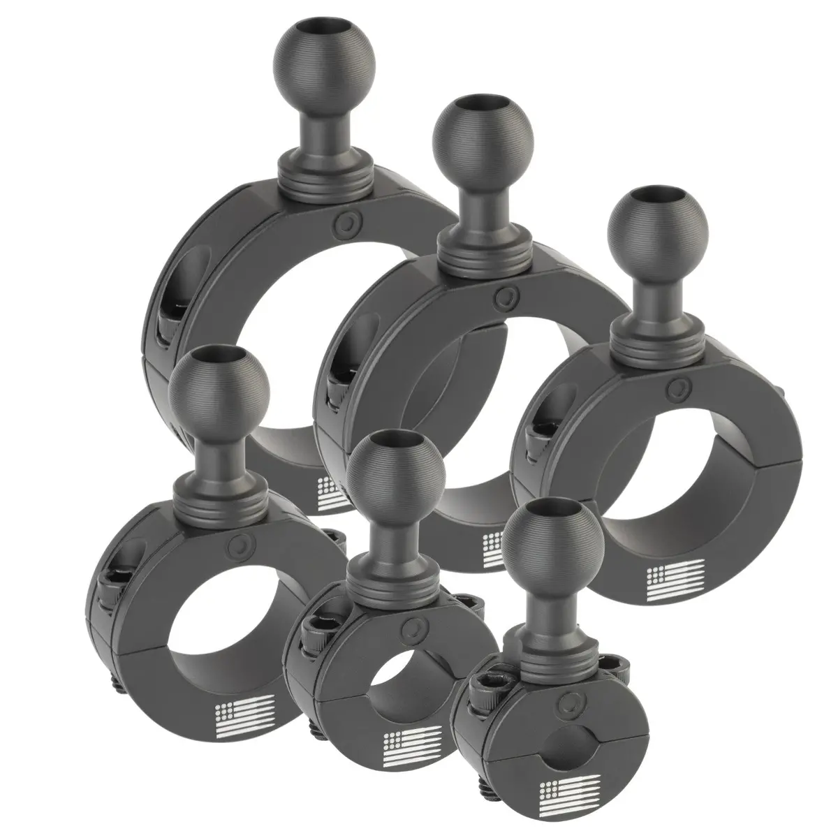 Aluminum Bar Clamp Mounts With 20Mm Ball (Various Sizes) 1