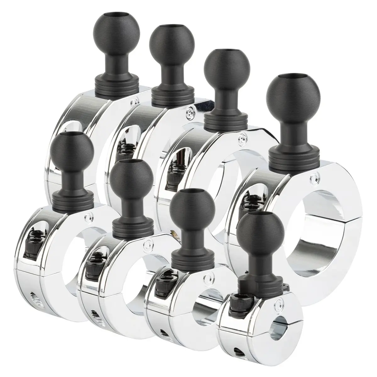 Chrome Bar Clamp Mounts With 20Mm Ball (Various Sizes) 1