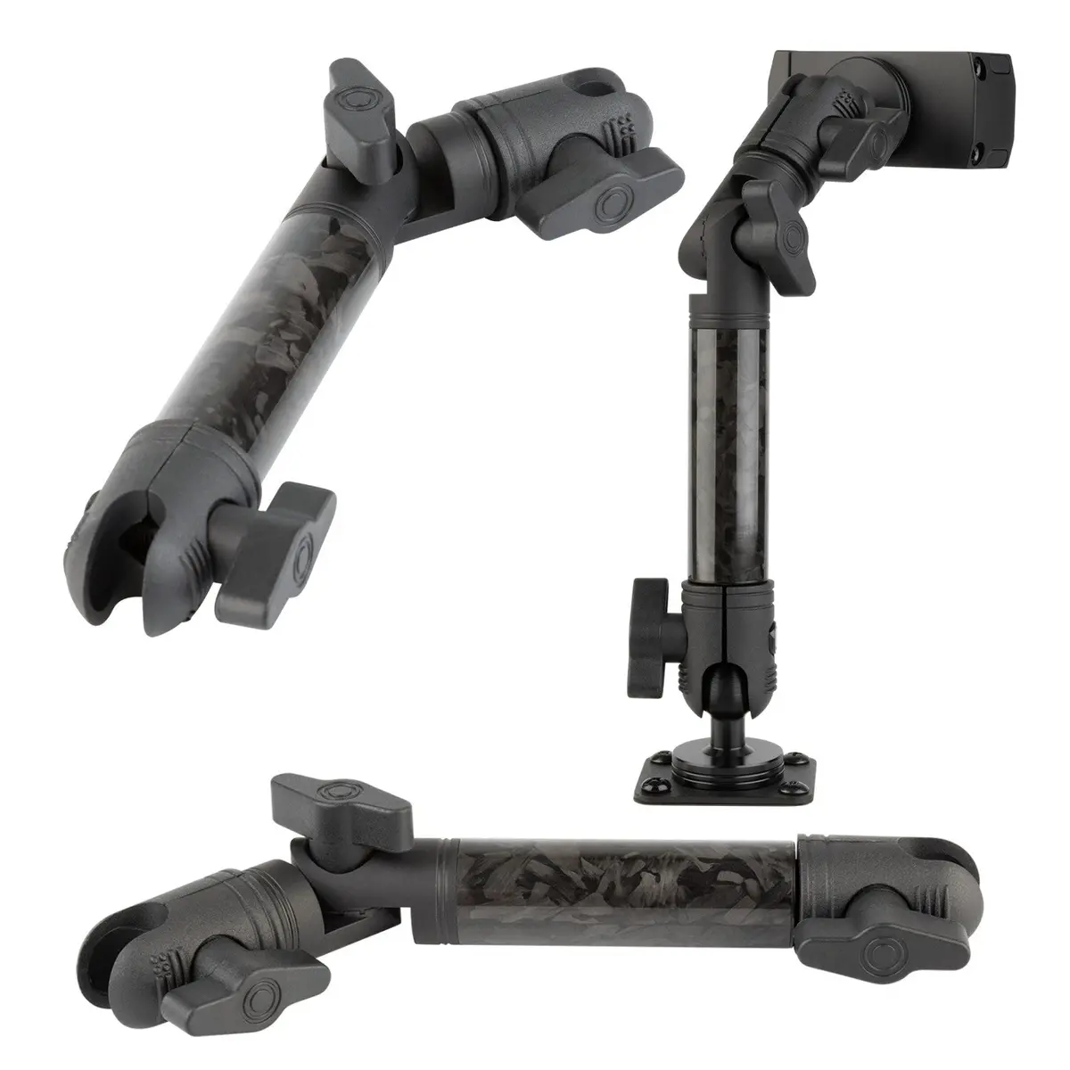 Locking Adjustable Forged Carbon Fiber Mounting Arms With Articulating Joint (Various Sizes) 1