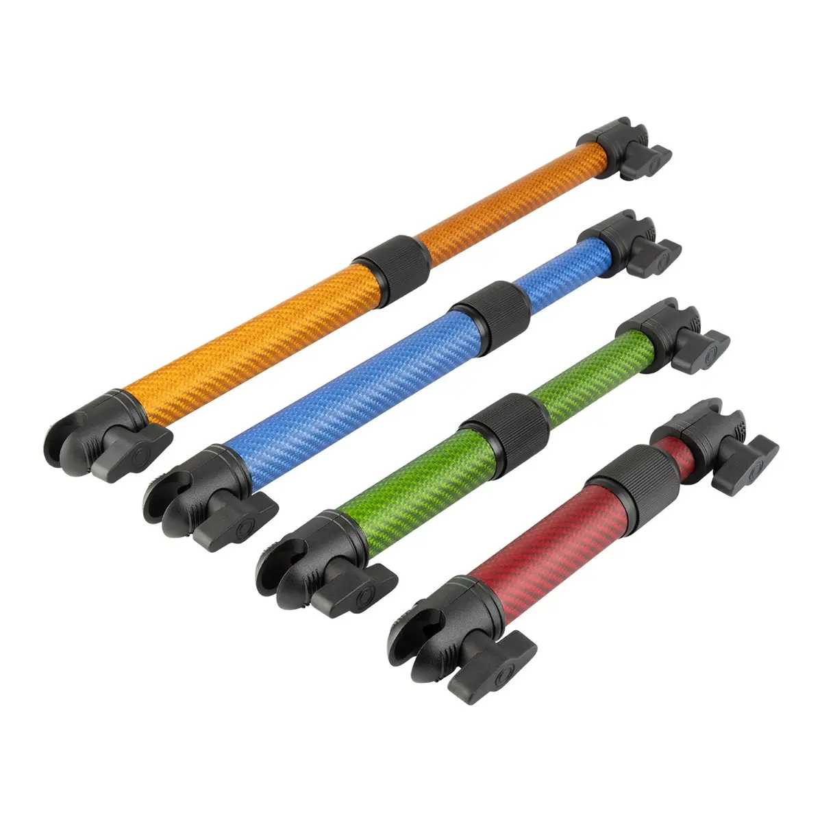 Telescoping Matte Color Carbon Fiber Mounting Arms With 20Mm Connector Ends 1