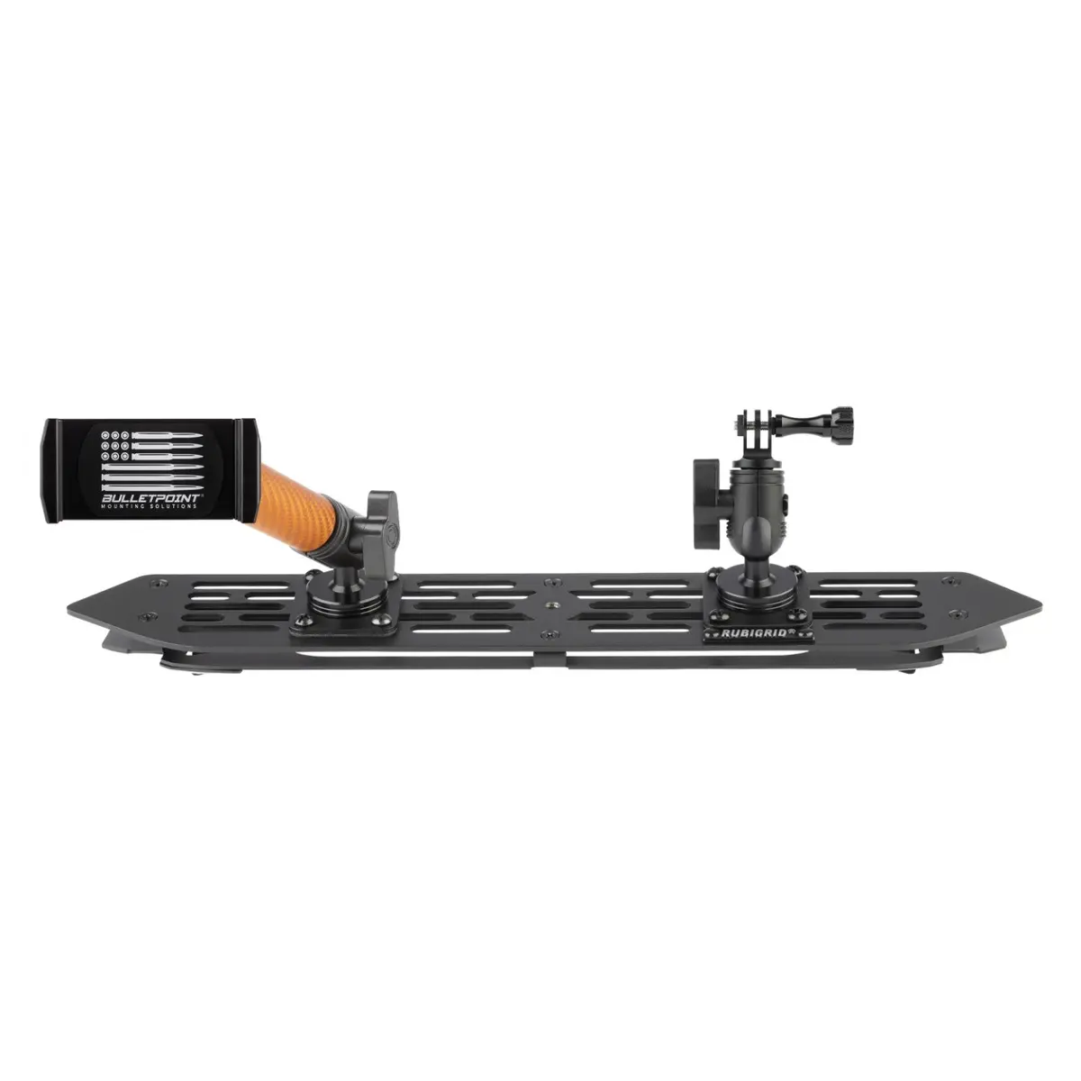Rubigrid® 2018-2023 Jeep Wrangler Jl & 2020-2023 Jeep Gladiator Multi-Device Platform Dash Mount With Orange Arms 1