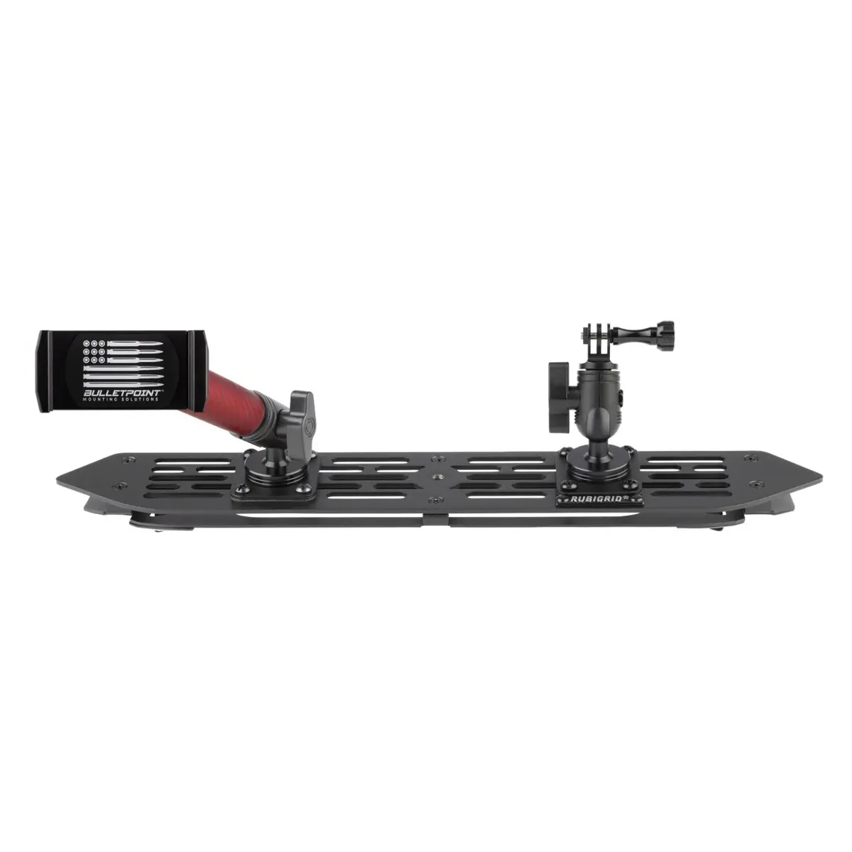 Rubigrid® 2018-2023 Jeep Wrangler Jl & 2020-2023 Jeep Gladiator Multi-Device Platform Dash Mount With Red Arms 1