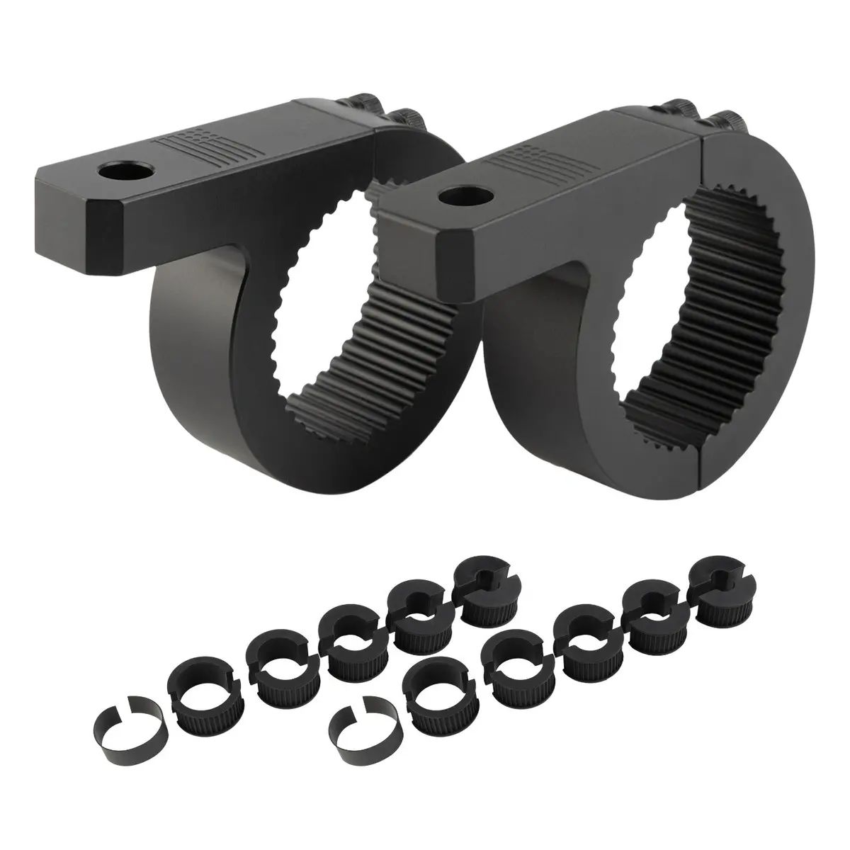 Cnc Aluminum Universal Roll Bar Light Mounts (Pair) With Bushings For Various Bar Sizes 1