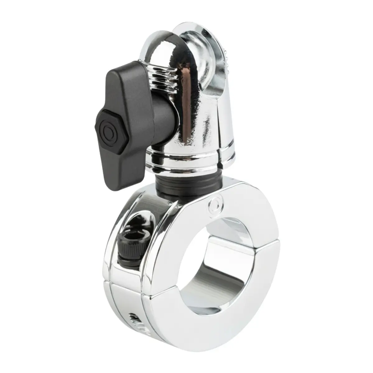 Multi-Size Chrome Bar Clamp With 20Mm Connector End Compatible With 7/8" To 1.25" Bars 1