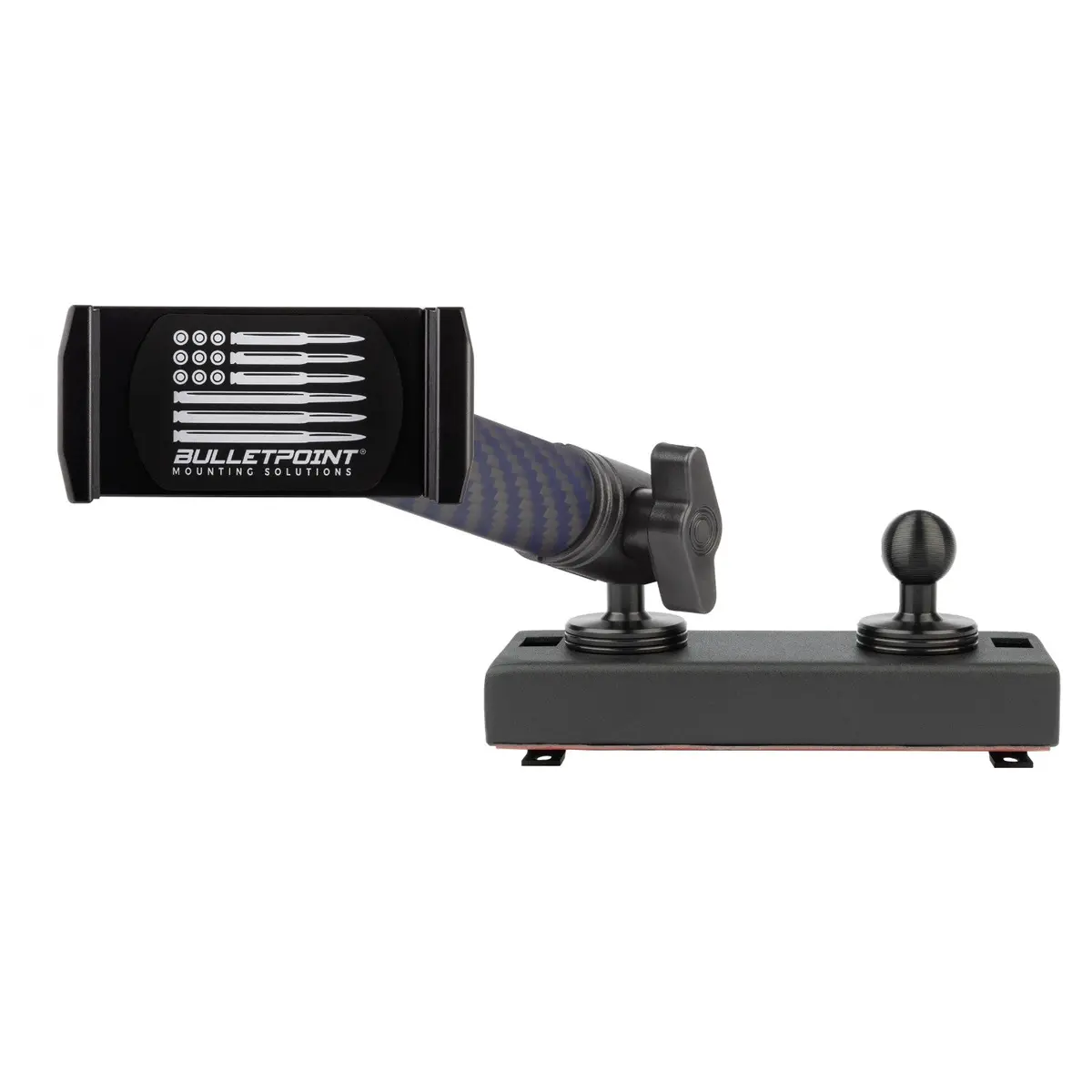 2019+ Ram Truck Dual 20Mm Ball Metal Dash Mount With Single Phone Holder 1