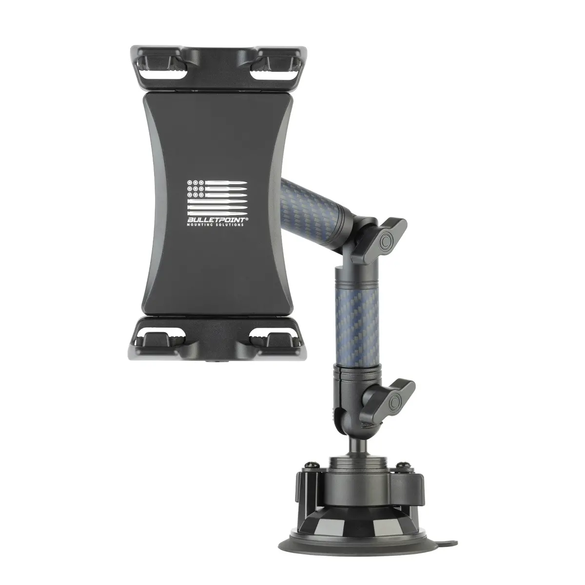 Tablet Holder With Articulating Mounting Arm + Suction Cup Mount 1