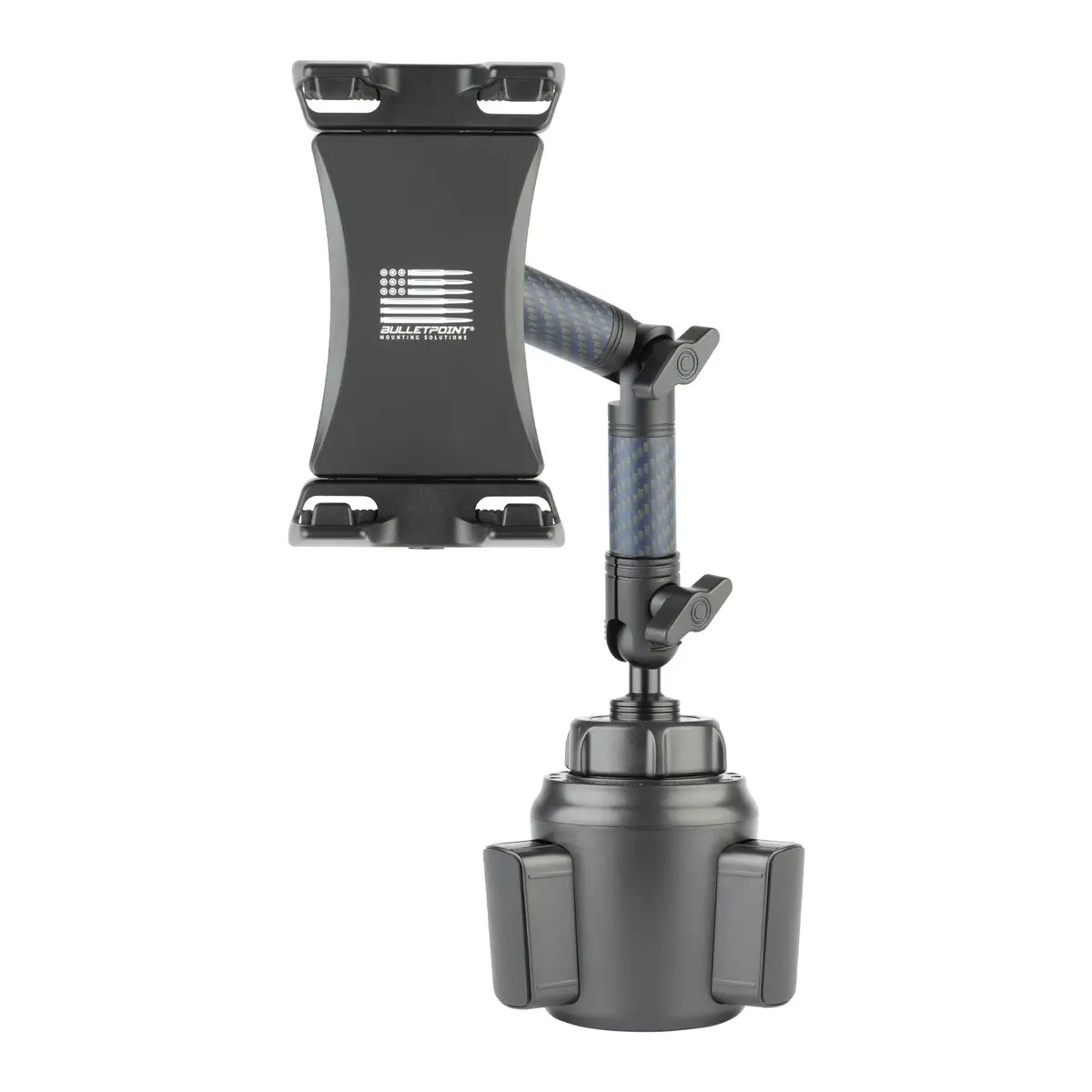 Tablet Holder With Articulating Mounting Arm + Cup Holder Mount 1