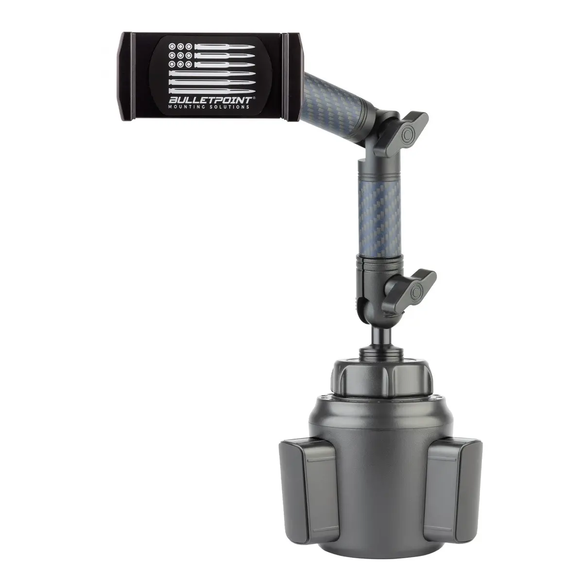 Universal Phone Holder With Articulating Mounting Arm + Cup Holder Mount 1