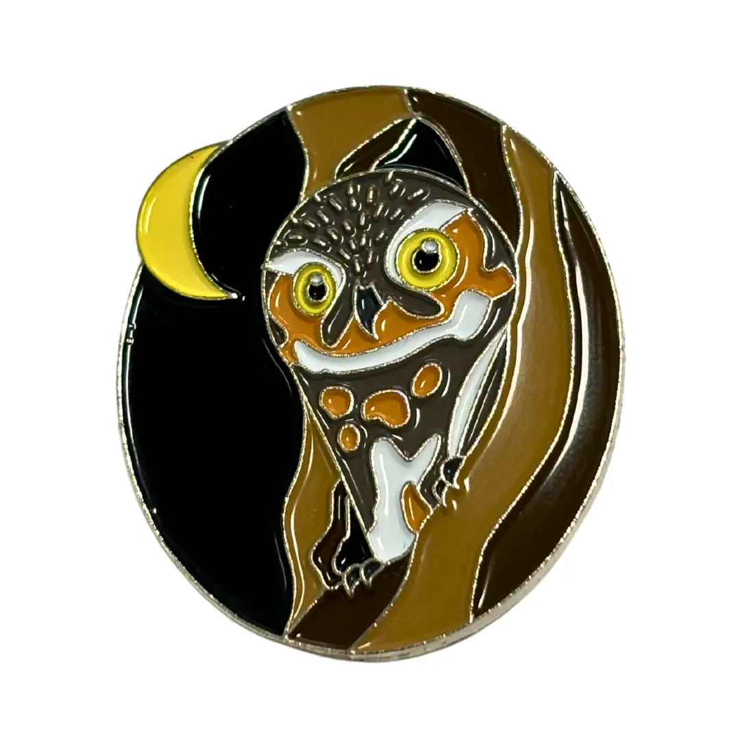 Elf Owl Enamel Pin 1