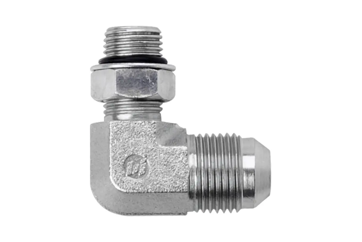 King Shocks 90 Degree Hose Fitting -06 Flare / -06 Orb 1